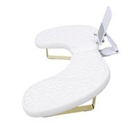 YUYTE Poggiabraccio Traspirante per Unghie con Memory Foam Ergonomico e Design Impermeabile a Forma di U per Lavori in Salone di Manicure (WHITE)
