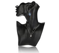 YUYTE Porta Gioielli Donna, Manichino Porta Collane, Espositore Collane Espositore Orecchini, Che Attira I Clienti in Negozio, Utilizzato per L'esposizione Del Negozio di Gioiellieri(Nero)