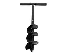 YUYTE Punta da Trapano Manuale per Trivella da Terra Scavatrice Manuale a Forma di T per Piantare Bulbi, Fiori, Verdure, con Manico in Gomma e Finitura Testurizzata