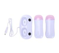 YUYTE Scaldacera A Doppio Rullo, Scaldacera Roll-On Portatile A Doppia Cartuccia Ad Alta Potenza Per La Depilazione, Macchina Per Cera Depilatoria Professionale Per Uso Domestico E