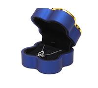 YUYTE Scatola con Ciondolo per Collana in Velluto, Scatola per Gioielli con Ciondolo Illuminato a LED Espositore per Collana per Proposta di Fidanzamento, Anniversario di