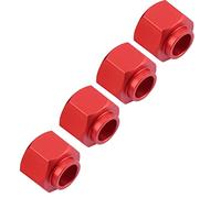 YUYTE Set Adattatori Allargamento Ruote Auto RC per -4, D90, SCX10 /10 - Miglioramento Leggero Rosso (rosso)