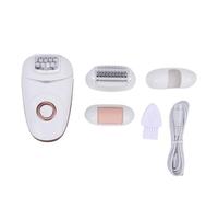 YUYTE Set Epilatore Elettrico Donna 3 in 1, Rifinitore per Depilazione Ricaricabile Impermeabile IPX4 con Testina per Piedi, Rasoio per Gambe, Viso e Corpo (GOLD)