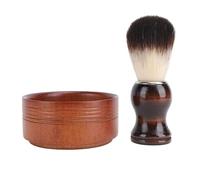 YUYTE Set Pennelli Barba, Kit per la Cura dei Capelli Sintetici con Manico Curvo per Uomo, Efficace Amplificatore di Schiuma e Rimuovi Detriti per Viaggi e Uso Quotidiano