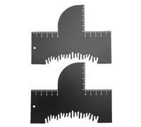 YUYTE Strumento per Modellare L'attaccatura dei Capelli Barbiere, Scheda di Miglioramento Riutilizzabile con Indicatori di Misurazione, Guida Allo Spruzzo di Colore per un