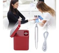YUYTE Trapano per Unghie 2 in 1, Lima per Unghie Elettrica Portatile a Basso Rumore 0-35000 Giri/min con Tazza Cava per Salone di Bellezza (rosso)