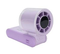 YUYTE Ventilatore Portatile Mano con Display Digitale, 4000mAh, (PURPLE)