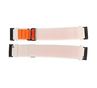 YUYTE Versa 4/3/Sense 2 Cinturino per Smartwatch in Nylon Intrecciato Elasticizzato, Traspirante e Resistente, Facile da Installare, Adatto per Uomini e Donne (Bianco e arancione)