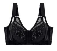 YUYUCH Reggiseno Push Up con Chiusura Frontale a Copertura Totale da Donna Reggiseno Wireless Non Imbottito Supporto Minimizzatore Plunge Reggiseni per Tutti i Giorni