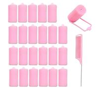 YUYUDEHM 24 bigodini per capelli in spugna di schiuma, 3,5 cm, morbidi bigodini per dormire, arricciacapelli in spugna e pettine a coda di topo