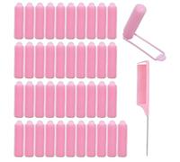 YUYUDEHM 42 bigodini per capelli in spugna di schiuma, 1,5 cm, morbidi bigodini per dormire, bigodini in spugna e pettine per coda di topo