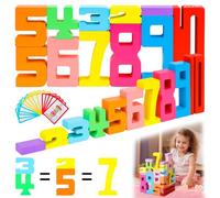 Yuyueda 20 blocchi numerici, blocchi numerici, blocchi numerici in legno, per ragazzi e ragazze