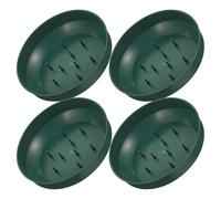 YUYUETIME 4 Pezzi Porta Spugna Rotonda in Plastica Verde per Composizioni Floreali e Fissaggio di Fango Floreale, Adatta a Fiori Freschi per Decorazioni Matrimoni