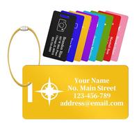 YUYUGO Etichette per Valigie Aereo Personalizzate | Targhette per Valigie Può Incidere Il Nome/Testo | Etichette Valigie da Viaggio per Zaini/Valigie | Ideali per Viaggi in Trasferte Di lavoro/Vacanze