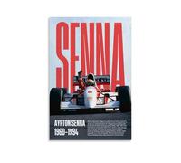 YUYUMEGDE Ayrton Senna Poster decorativo da parete, per soggiorno, camera da letto, decorazione moderna per camera da letto, 20 x 30 pollici (50 x 75 cm)