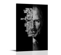 YUYUMEGDE Black And White Steve Jobs Quotes, poster decorativo da parete, per soggiorno, camera da letto, decorazione moderna per camera da letto, 30 x 45 cm