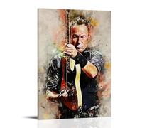 YUYUMEGDE Bruce Springsteen - Poster decorativo su tela, per soggiorno, camera da letto, decorazione da parete, per camera da letto, 20 x 30 pollici (50 x 75 cm)