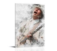 YUYUMEGDE Carlos Santana - Poster decorativo da parete su tela, con musicista, stampa moderna, poster decorativo per camera da letto, 20 x 30 cm