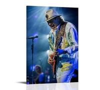 YUYUMEGDE Carlos Santana - Poster decorativo da parete su tela, stile retrò, stampa moderna, per camera da letto, 40 x 60 cm