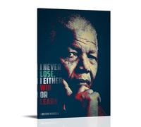 YUYUMEGDE Poster decorativo da parete con citazione di Nelson Mandela, poster decorativo da parete su tela, stampa artistica moderna, poster decorativo per camera da letto, 60 x 90 cm