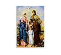 YUYUMEGDE Poster decorativo da parete con la Sacra Famiglia su tela, stampa artistica moderna, per camera da letto, 40 x 60 cm