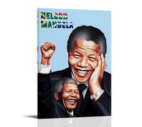 YUYUMEGDE Poster decorativo da parete con Nelson Mandela Padre del Sudafrica, stampa artistica su tela, poster decorativo moderno per la camera da letto, 30 x 45 cm
