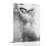 YUYUMEGDE Poster decorativo da parete di Cindy Crawford, stampa artistica moderna su tela, poster decorativo per la camera da letto, 60 x 90 cm