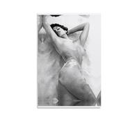 YUYUMEGDE Poster decorativo da parete di Cindy Crawford, stampa artistica moderna su tela, poster decorativo per la camera da letto, 60 x 90 cm