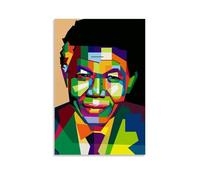 YUYUMEGDE Poster decorativo da parete di Nelson Mandela Leader su tela, stampa artistica moderna per camera da letto, per camera da letto, 60 x 90 cm
