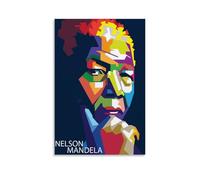 YUYUMEGDE Poster decorativo da parete di Nelson Mandela, stampa artistica moderna su tela, poster decorativo per camera da letto, 60 x 90 cm