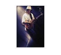 YUYUMEGDE Poster decorativo da parete su tela con cantante di Carlos Santana, poster decorativo moderno per camera da letto, per camera da letto, 60 x 90 cm