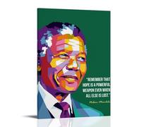 YUYUMEGDE Poster decorativo da parete su tela con citazione di Nelson Mandela, padre del Sud Africa, stampa moderna, per camera da letto, per la famiglia e la camera da letto, 20 x 30 cm