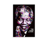 YUYUMEGDE Poster decorativo da parete su tela con citazione di Nelson Mandela, poster decorativo da parete e stampa artistica moderna per la camera da letto, poster decorativo per la camera da letto