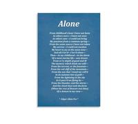 YUYUMEGDE Poster decorativo da parete su tela con citazioni di Edgar Allan Poe, con poesia Alone, poster decorativo moderno per la camera da letto, 20 x 30 cm