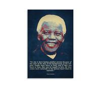 YUYUMEGDE Poster decorativo da parete su tela, con citazioni di Nelson Mandela, poster decorativo moderno, per camera da letto, per camera da letto, 60 x 90 cm