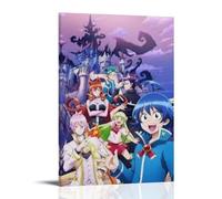 YUYUMEGDE Poster decorativo da parete su tela con immagine di Iruma Kun, con scritta "Welcome to Demon School", poster decorativo moderno per camera da letto, 60 x 90 cm