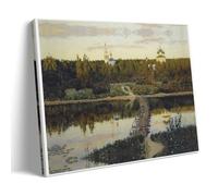YUYUMEGDE Poster decorativo da parete su tela con Isaac Levitan Un monastero tranquillo, stampa artistica moderna per la camera da letto, poster decorativo per la camera da letto (60 x 90 cm)