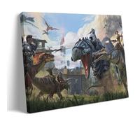 YUYUMEGDE Poster decorativo da parete su tela, motivo: Ark Survival Evolved Extinction, poster decorativo moderno, per camera da letto, 60 x 90 cm