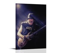 YUYUMEGDE Poster decorativo da parete su tela, motivo: chitarrista Carlos Santana, stampa moderna per camera da letto, 50 x 75 cm