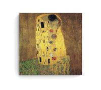 YUYUMEGDE Poster decorativo da parete su tela, motivo: Il bacio di Gustav Klimt, famoso dipinto ad olio, poster decorativo moderno per camera da letto, per camera da letto, 50 x 50 cm