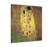 YUYUMEGDE Poster decorativo da parete su tela, motivo: Il bacio di Gustav Klimt, famoso dipinto ad olio, poster decorativo moderno per camera da letto, per camera da letto, 60 x 60 cm