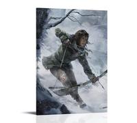 YUYUMEGDE Poster decorativo da parete su tela, motivo: Rise of the Tomb Raider, stampa moderna, per camera da letto, 30 x 45 cm
