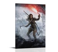 YUYUMEGDE Poster decorativo da parete su tela, motivo: Rise of the Tomb Raider, stampa moderna, per camera da letto, 60 x 90 cm