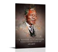 YUYUMEGDE Stampa artistica da parete con citazione di Nelson Mandela, poster decorativo su tela, poster decorativo moderno per camera da letto, per camera da letto (30 x 45 cm)