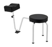 YUYUZI Sgabello per pedicure regolabile in altezza con poggiapiedi, per manicure con morbida imbottitura e struttura in ferro stabile, portata 10 kg, ideale per saloni di unghie, cosmetici e cura dei