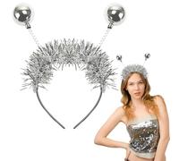 YUYWWAN Cerchietto da discoteca donna, fascia aliena, fascia per carnevale, accessori per discoteca da donna, fascia extraterrestre per accessori per feste di carnevale (argento-C)