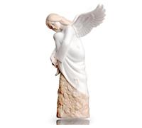 YUZDNM Arredamento Casa Figurina - Scultura Statua Soprammobili Moderni, Cestino in Porcellana Figurine di Ragazze di Fiori Statue di Bouquet Scultura in Ceramica, Decorazione per La Casa da Donna(B)