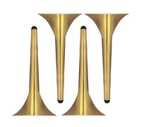 YUZDNM Gambe per Mobili in Metallo, Gambe per Mobili da Panca, Assemblaggio Facile, Gambe da Pranzo per Mobili Industriali Fai da Te(Gold,15cm/5.9in)
