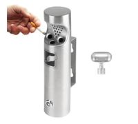 YUZDNM Posacenere da Parete - Posacenere in Acciaio Inossidabile, per Uso Esterno in Ufficio, ristoranti, Bar(Silver)