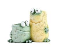 YUZDNM Statua Artistica - Graziosa Rana, Vaso per Piante grasse, vasi Decorativi da Giardino, Verde e Giallo(1)